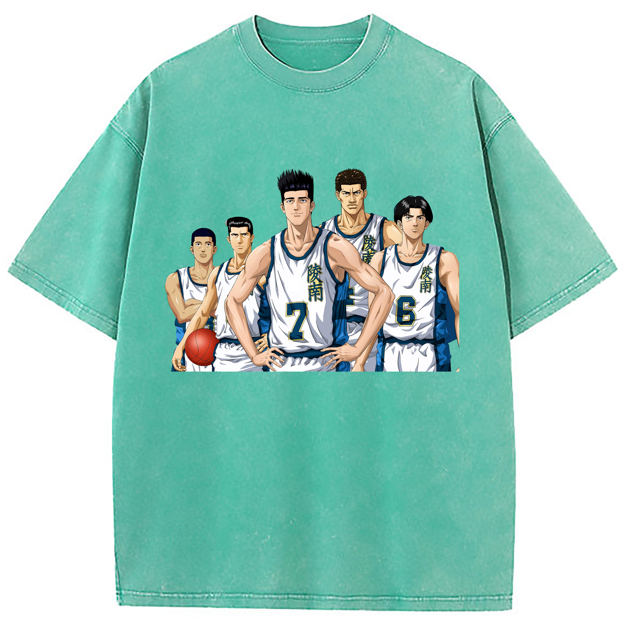 （画像用） SLAM DUNK／スラムダンク 綿100% ヴィンテージ風 半袖Tシャツ（フロントプリント）